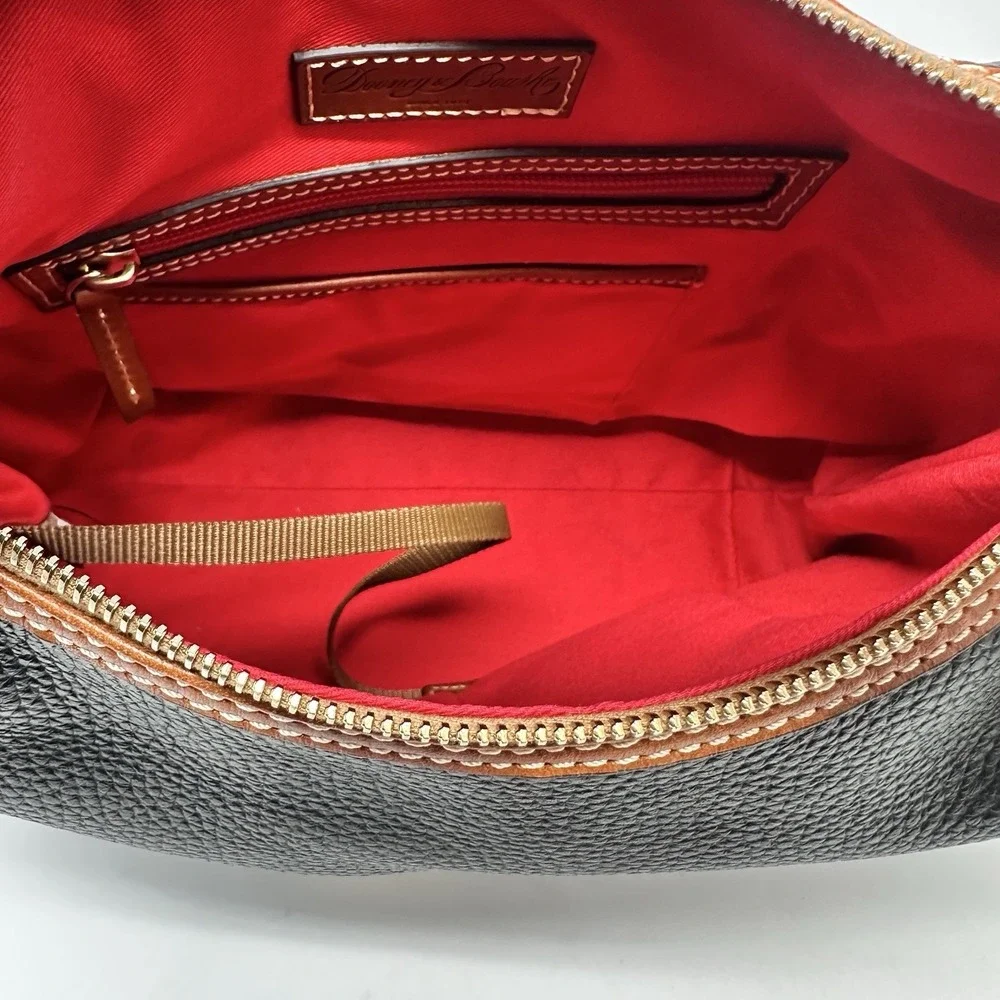 Dooney & Bourke Pebble Grain Paige Sac Black Hobo Tassel Shoulder Bag